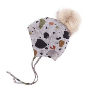 NANO AUTOMNE/PRINTEMPS JERSEY TUQUE GRISE IMPRIMÉ (AVEC CORDON)