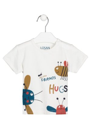 LOSAN PRINTEMPS/ÉTÉ 2022 BÉBÉ GARÇON DREAM T-SHIRT BLANC CRÈME INSECTE