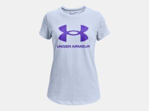 UNDER ARMOUR Fille Haut à manches courtes UA Sportstyle Graphic bleu mauve