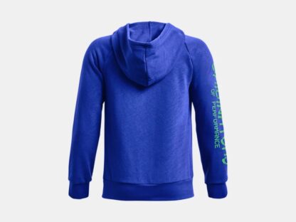 UNDER ARMOUR Garçon UA Rival Fleece Wordmark Hoodie bleu – Image 2