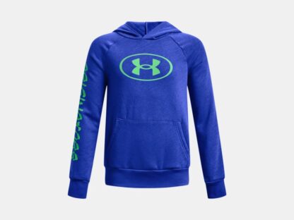 UNDER ARMOUR Garçon UA Rival Fleece Wordmark Hoodie bleu