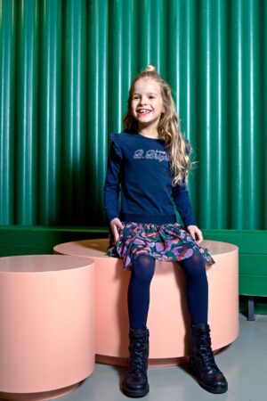 B.NOSY FILLE B BRIGHT ROBE MARINE ET FLEURIE