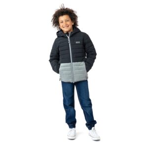 -NANO AUTOMNE MANTEAU MATELASSÉ (DOUDOUNE) NOIR/GRIS (EN STOCK)