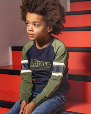 B.NOSY GARÇON B BRAVE CHANDAIL MARINE ET VERT