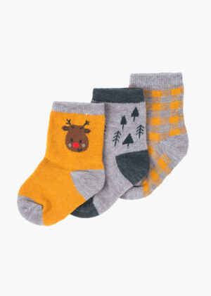LOSAN BÉBÉ GARÇON CHAUSSETTES JAUNE ET GRIS