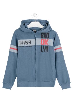 LOSAN AUTOMNE 2022 GRAND GARÇON 8 À 16 ANS VESTE À CAPUCHON BLEU