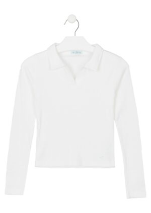 LOSAN AUTOMNE 2022 GRANDE FILLE 8 À 16 ANS CHANDAIL BLANC POLO