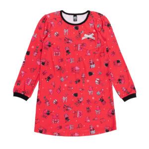 NANO NOEL PYJAMA JAQUETTE ROUGE CHAT ET LUTINE
