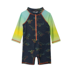 DEUX PAR DEUX PRINTEMPS 2023 MAILLOT DINOSAURES UNE PIÈCE NOIR (EN STOCK)