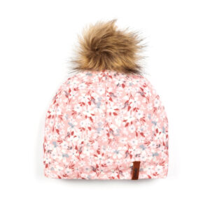 DEUX PAR DEUX PRINTEMPS 2023 TUQUE À PONPOM PETITES FLEURS (EN STOCK)