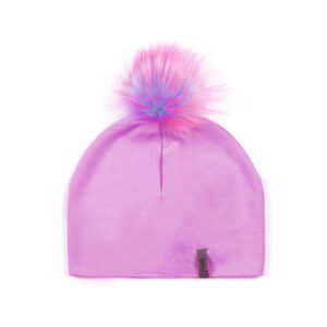 DEUX PAR DEUX PRINTEMPS 2023 TUQUE À PONPOM VIOLET COLORÉ (EN STOCK)