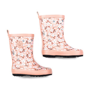 DEUX PAR DEUX PRINTEMPS 2023 BOTTES DE PLUIE ROSE PETITES FLEURS (EN STOCK)