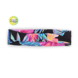 NANO PRINTEMPS 23 MAILLOT FILLE HIBISCUS BANDEAU NOIR (EN STOCK)