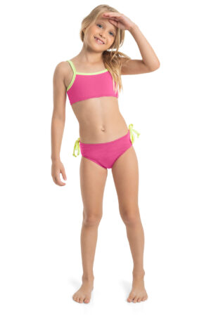 QUIMBY PRINTEMPS 23 FILLE MAILLOT 2 PIÈCES ROSE