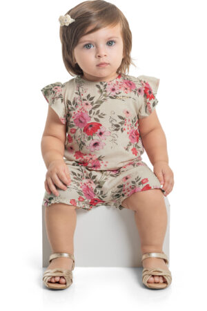 QUIMBY PRINTEMPS 23 BÉBÉ FILLE BARBOTEUSE FLEURIE