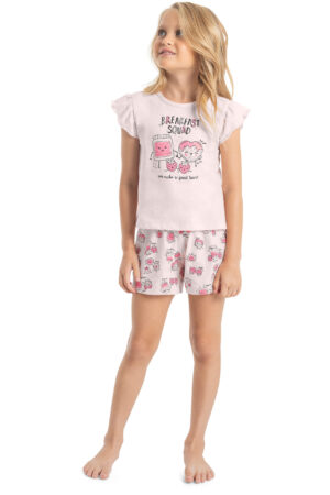 -QUIMBY PRINTEMPS FILLE PYJAMA ROSE PÂLE