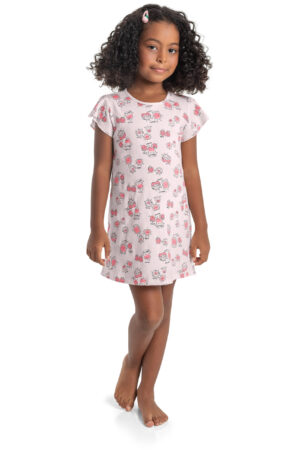 -QUIMBY PRINTEMPS FILLE PYJAMA JAQUETTE ROSE PÂLE