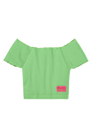 GLOSS PRINTEMPS. GRANDE FILLE CROP TOP VERT