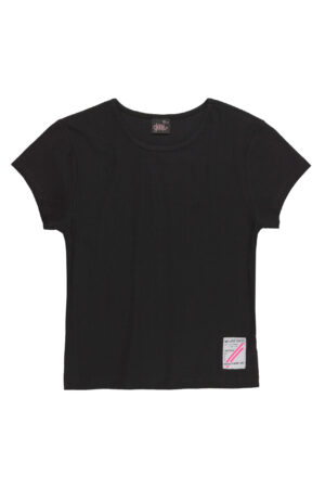 GLOSS PRINTEMPS. GRANDE FILLE T-SHIRT NOIR