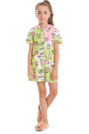 -GLOSS PRINTEMPS. FILLE PYJAMA UNE PIÈCE LIME