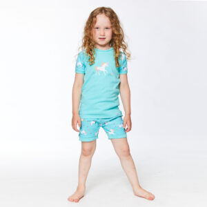 -DEUX PAR DEUX PRINTEMPS PYJAMA DEUX PIÈCES LICORNE (EN STOCK)