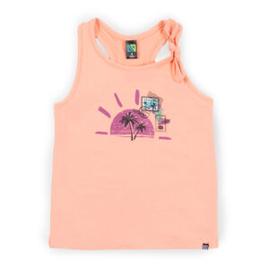 NANO PRINTEMPS 23 JE PARS EN VOYAGE CAMISOLE CORAIL (EN STOCK)