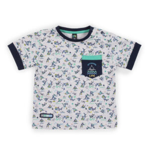 NANO PRINTEMPS 23 BÉBÉ GARÇON AMBIANCE DE PLAGE T-SHIRT GRIS (EN STOCK)