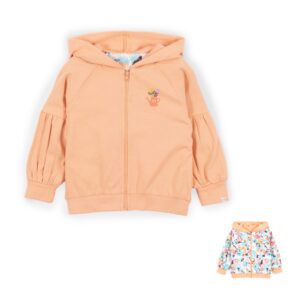 NANO PRINTEMPS 23 BÉBÉ FILLE LA PLAGE ET MOI VESTE À CAPUCHON REVERSIBLE (EN STOCK)