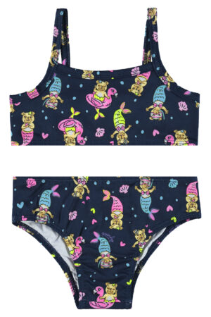 QUIMBY PRINTEMPS 23 FILLE MAILLOT BIKINI MARINE IMPRIMÉ