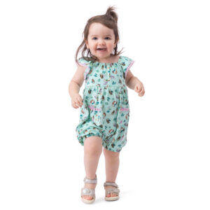 NANO PRINTEMPS 23 BÉBÉ FILLE DOMPTEUSE DE LÉOPARDS BARBOTEUSE MENTHE (EN STOCK)