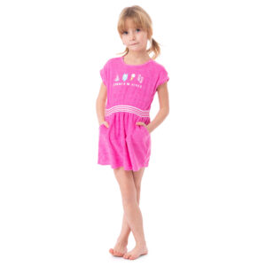 NANO PRINTEMPS 23 MAILLOT FILLE ROBE DE PLAGE ROSE (EN STOCK)