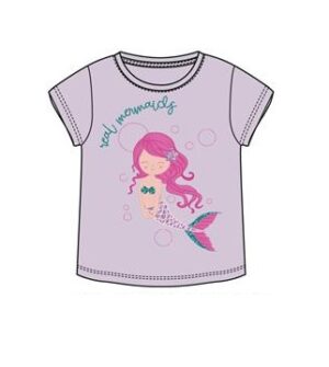 LOSAN PRINTEMPS 23 FILLE T-SHIRT SIRÈNE LILAS 2 À 7 ANS