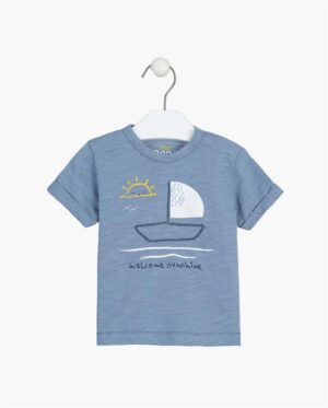 LOSAN PRINTEMPS 23 BÉBÉ GARÇON T-SHIRT BLEU PÂLE BATEAU