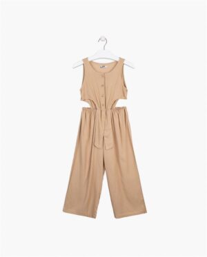 LOSAN PRINTEMPS 23 GRANDE FILLE JUMSUIT BRUN/BEIGE 10 À 16 ANS