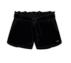 LOSAN PRINTEMPS 23 GRANDE FILLE SHORT AVEC CEINTURE NOIR 10 À 16 ANS