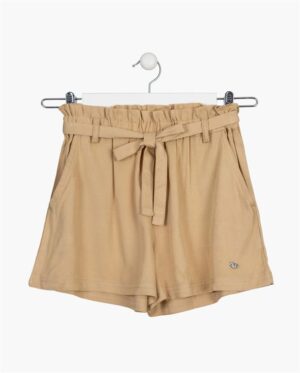 LOSAN PRINTEMPS 23 GRANDE FILLE SHORT AVEC CEINTURE BRUN/BEIGE 10 À 16 ANS