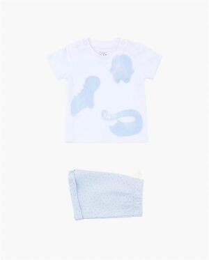 LOSAN PRINTEMPS 23 LAYETTE BÉBÉ GARÇON ENSEMBLE 2 PIÈCES BLEU PÂLE