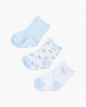 LOSAN PRINTEMPS 23 LAYETTE BÉBÉ GARÇON CHAUSSETTES BLEU PÂLE
