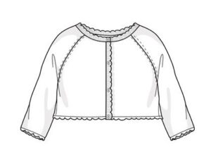 LOSAN PRINTEMPS 23 LAYETTE BÉBÉ FILLE CARDIGAN BLANC