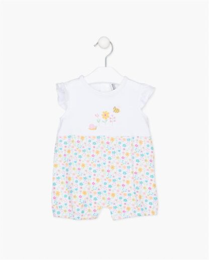 LOSAN PRINTEMPS 23 LAYETTE BÉBÉ FILLE BARBOTEUSE FLEURIE