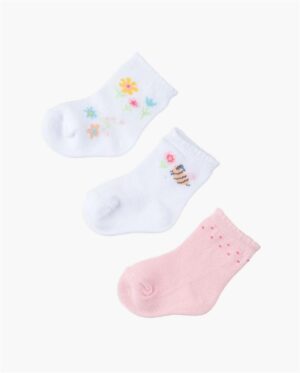 LOSAN PRINTEMPS 23 LAYETTE BÉBÉ FILLE CHAUSSETTES FLEURIT