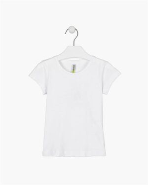 LOSAN PRINTEMPS 23 FILLE T-SHIRT BLANC BASIC 2 À 6 ANS
