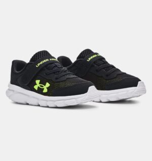 UNDER ARMOUR SOULIER DE COURSE 5k à 10k UA à fermeture réglable noir/vert lime