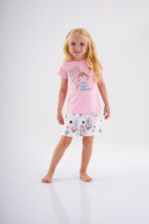 QUIMBY PRINTEMPS FILLE PYJAMA SUPER HEROS ROSE