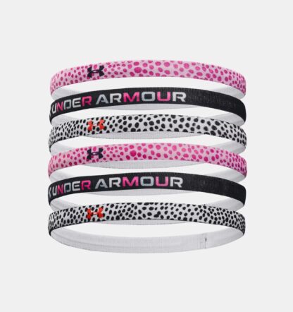 UNDER ARMOUR Bandeaux UA Graphic pour fille - lot de 6 noir/rose