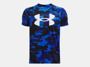 UNDER ARMOUR GARÇON t-shirt UA Tech™ - Modèle imprimé bleu/noir