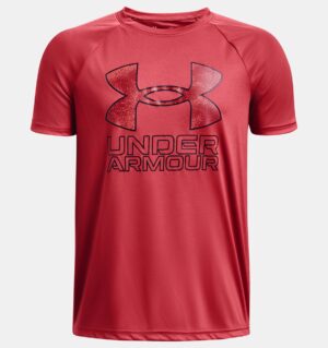 UNDER ARMOUR GARÇON T-shirt UA Tech™ Hybrid rouge