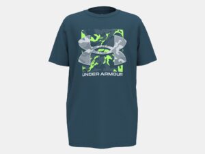 UNDER ARMOUR GARÇON t-shirt T-shirt avec graphique imprimé bleu acier