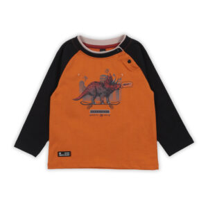 NANO AUTOMNE 23 BÉBÉ GARÇON NÉ POUR ROULER CHANDAIL JAUNE DINO (EN STOCK)