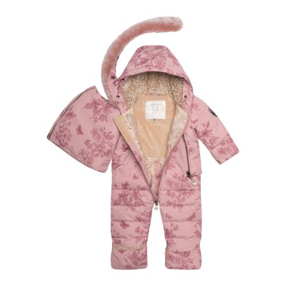 DEUX PAR DEUX HIVER BÉBÉ FILLE HABIT DE NEIGE ROSE FLEURIT (EN STOCK) – Image 4